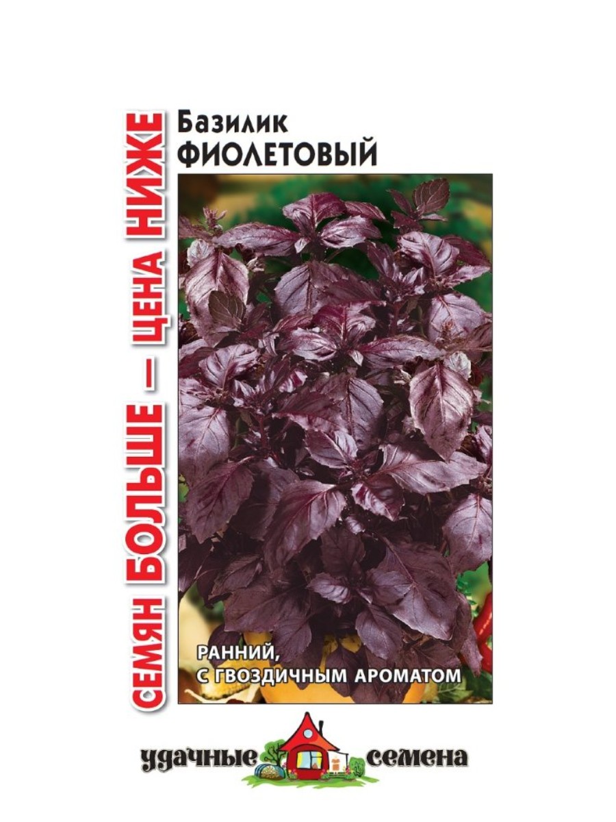 

Семена Удачные семена Базилик Фиолетовый 10 упаковок по 06 гр.