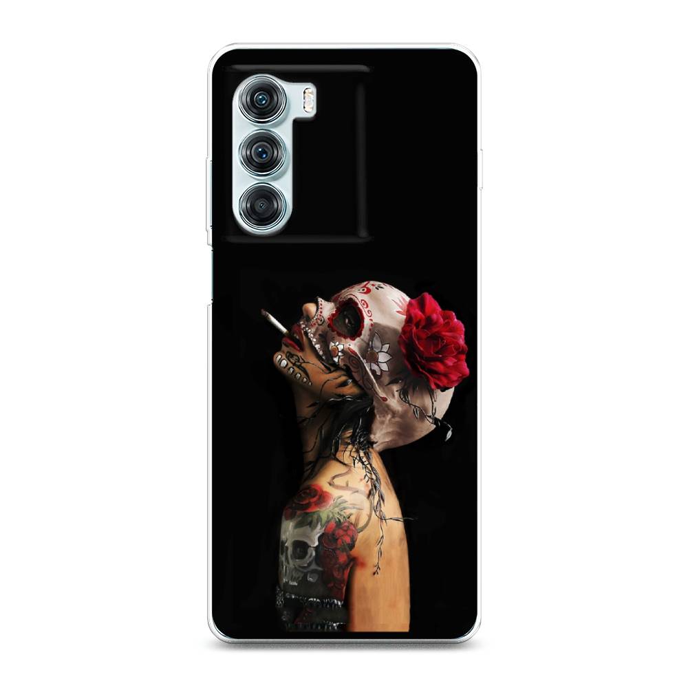 

Чехол Awog на Motorola Moto Edge S30 "Девушка с черепом", Разноцветный, 243050-9