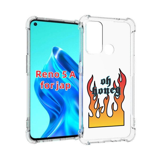 

Чехол MyPads красивое-пламя для Oppo Reno 5A, Прозрачный, Tocco