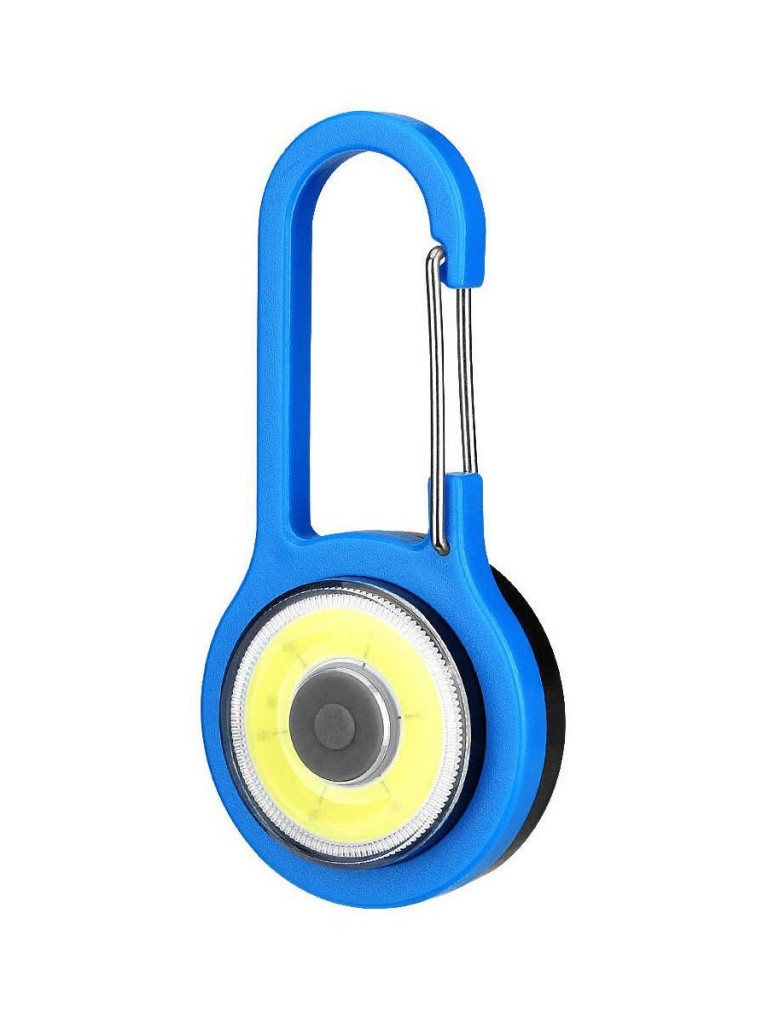 фото Светодиодный фонарик на рюкзак карабин (цвет: синий ) nobrand