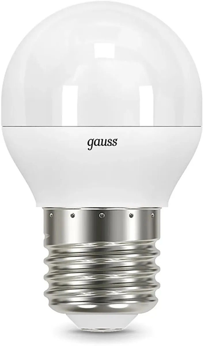 

Лампа LED GAUSS E27, шар, 9.5Вт, одна шт. 105102210, Лампа LED GAUSS E27, шар, 9.5Вт, одна шт. [105102210]