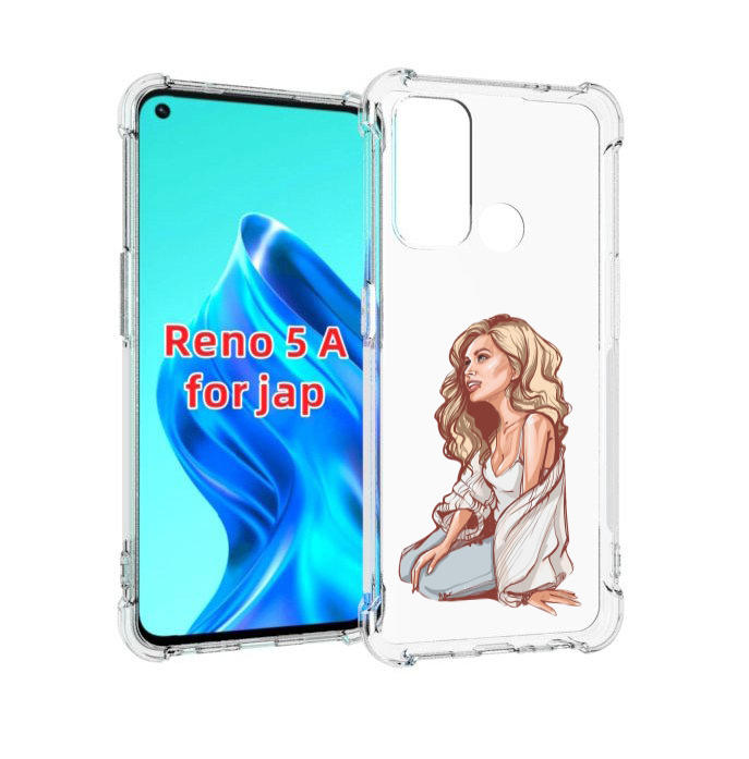 

Чехол MyPads красивая-девушка-в-белом женский для Oppo Reno 5A, Прозрачный, Tocco