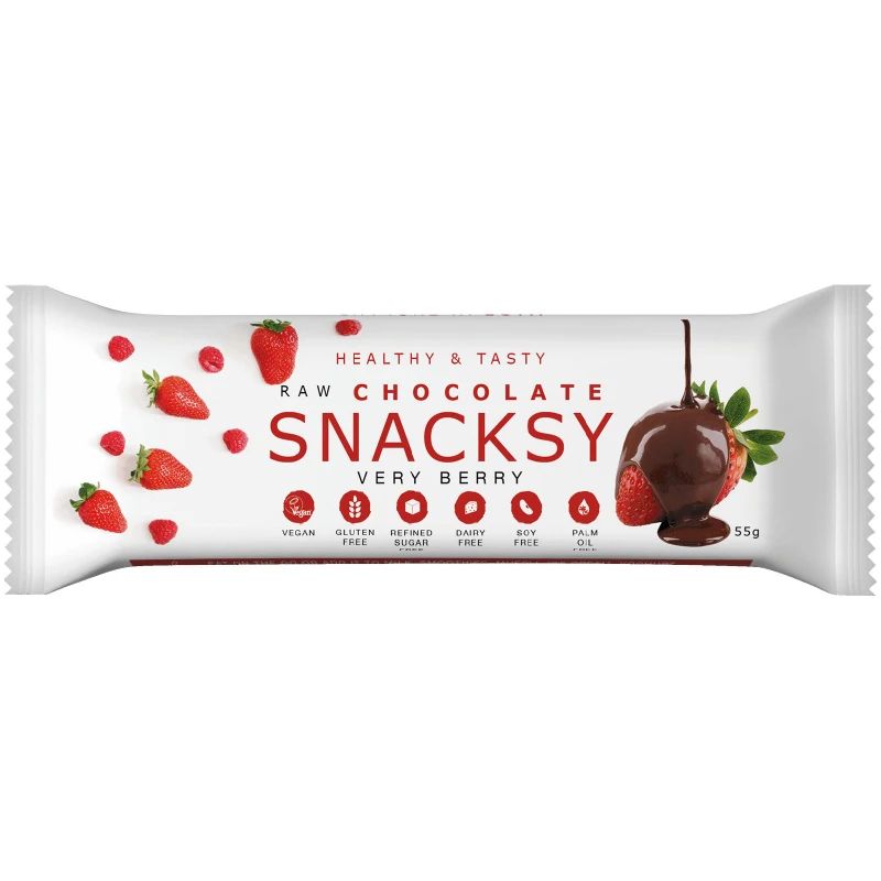 Батончик Snacksy Raw Chocolate с ягодами 55 г