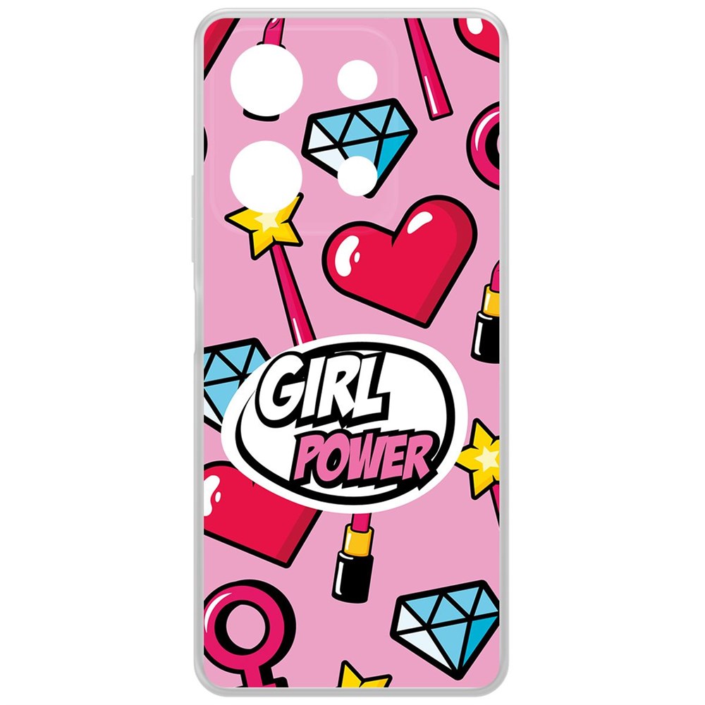 Чехол-накладка Krutoff Clear Case Girl Power для INFINIX Note 30