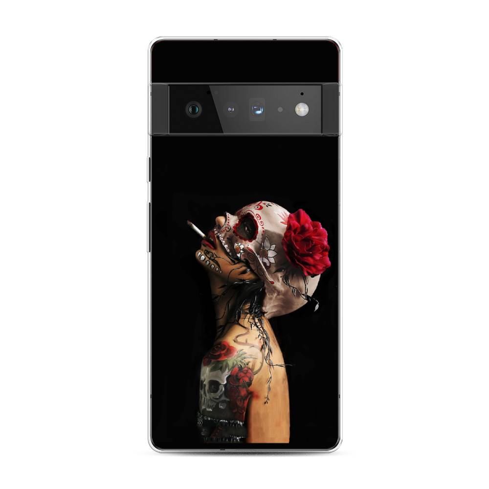 

Чехол Awog на Google Pixel 6 Pro "Девушка с черепом", Разноцветный, 270950-9