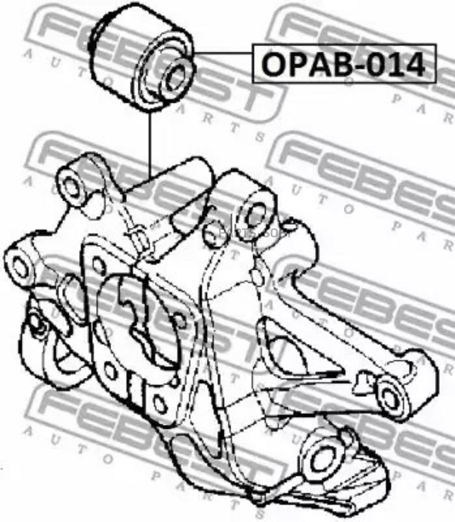 

FEBECT OPAB014 OPAB-014_сайлентблок рычага задней подвески!\ Opel Vectra all 02>