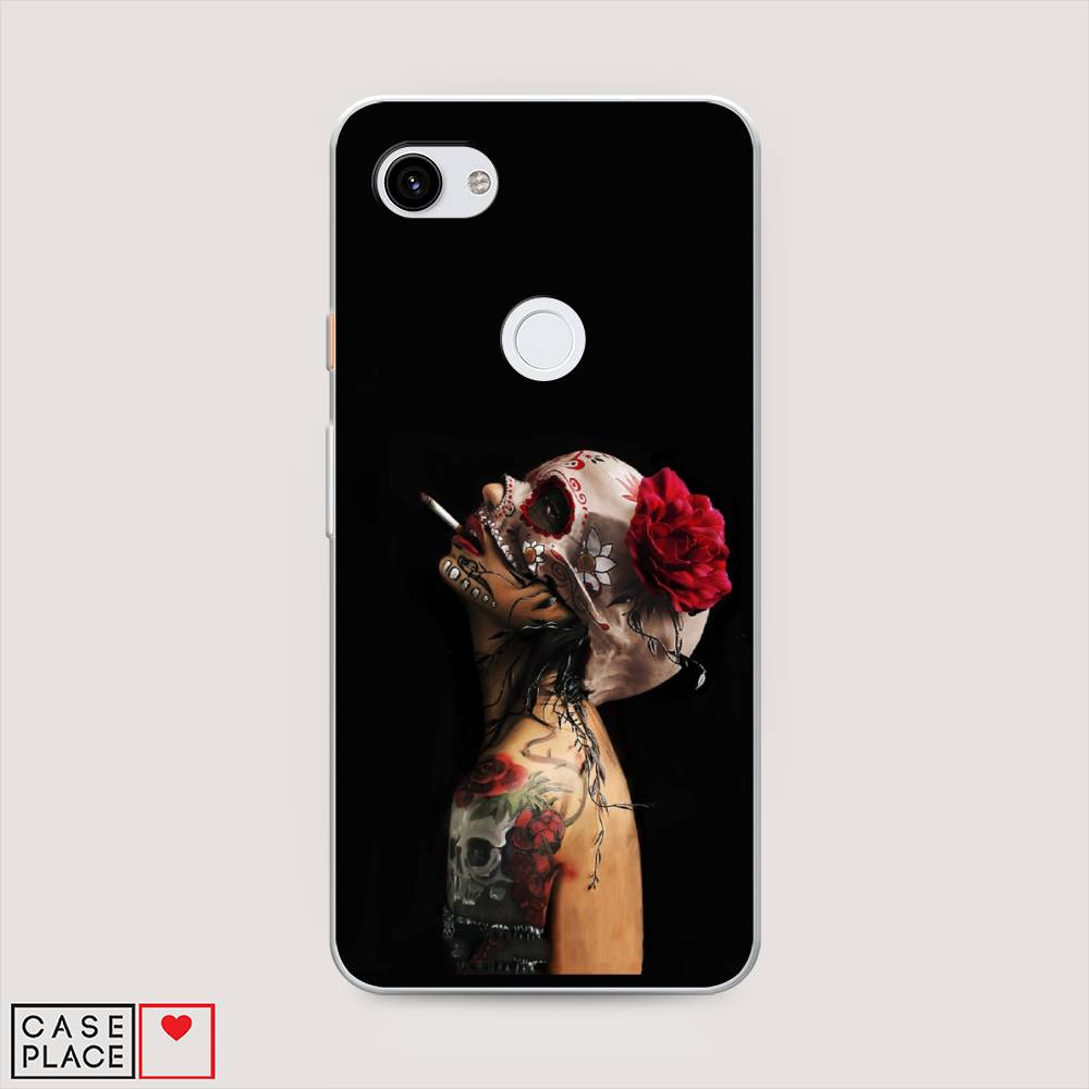 

Чехол Awog на Google Pixel 3A XL "Девушка с черепом", Разноцветный, 270450-9