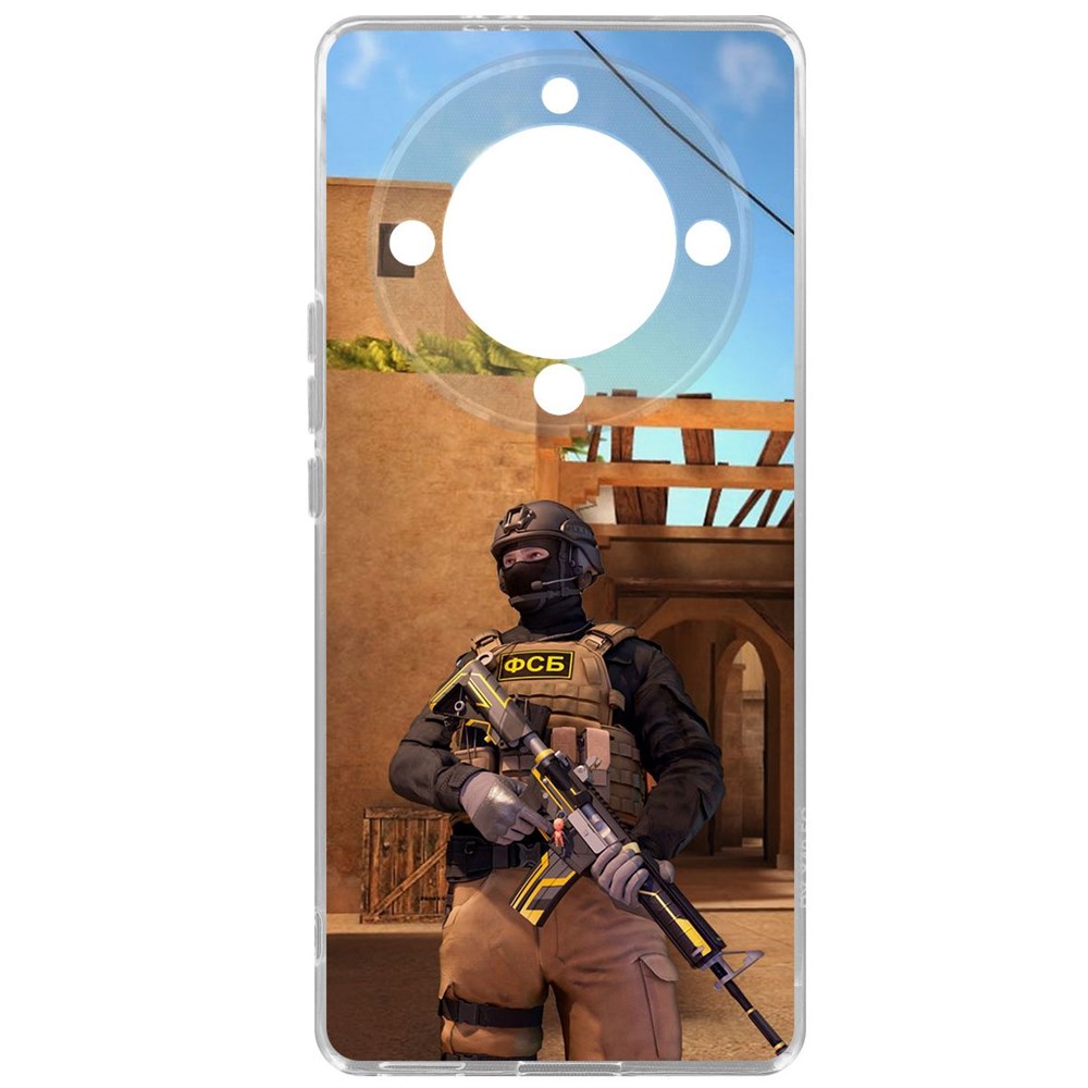 

Чехол-накладка Krutoff Clear Case Cтандофф 2 (Standoff 2) - ФСБ для Honor Magic 5 Lite, Прозрачный