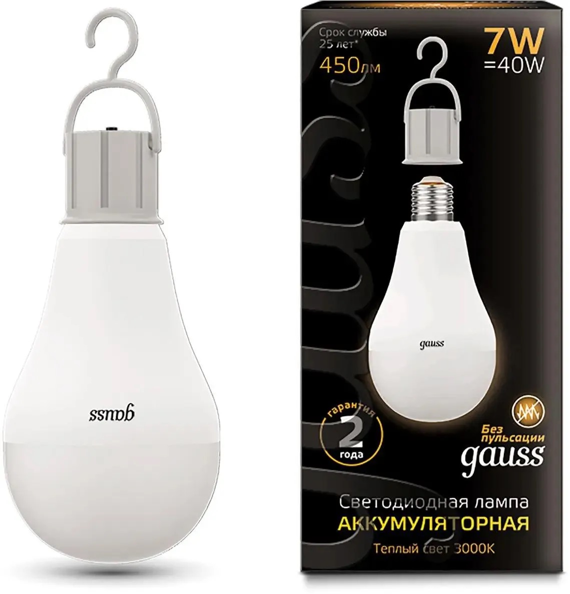 

Лампа LED GAUSS E27, груша, 7Вт, A60, одна шт. 102402107, Лампа LED GAUSS E27, груша, 7Вт, A60, одна шт. [102402107]