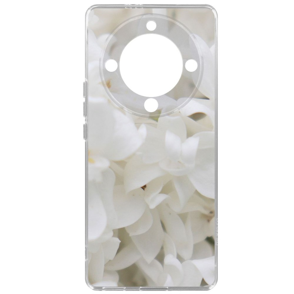 

Чехол-накладка Krutoff Clear Case Белые лилии для Honor Magic 5 Lite, Прозрачный