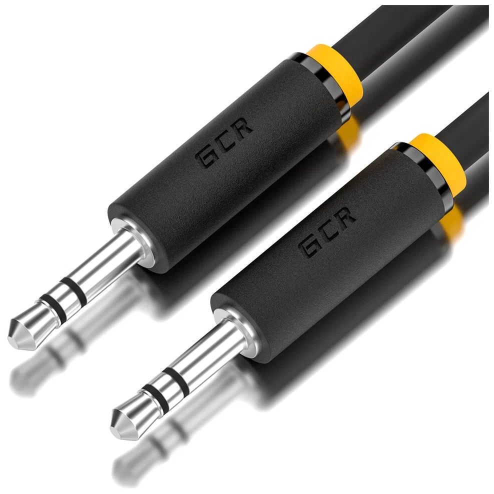 Кабель Greenconnect 3.5 Jack M - 3.5 Jack M 1m Black-Yellow GCR-AVC8114-1.0m