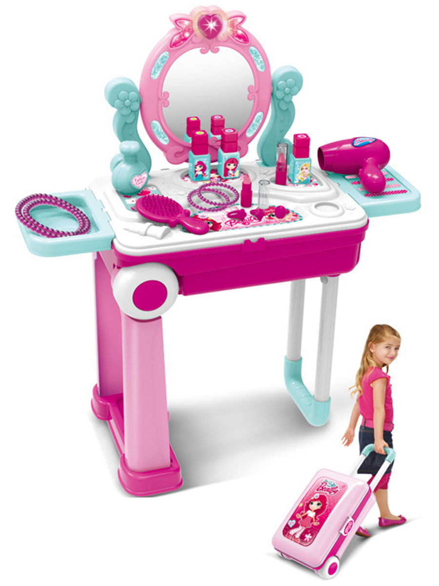 Детский cалон красоты StarFriend парикмахерская в чемоданчик 15 предметов, 53х24х60 см
