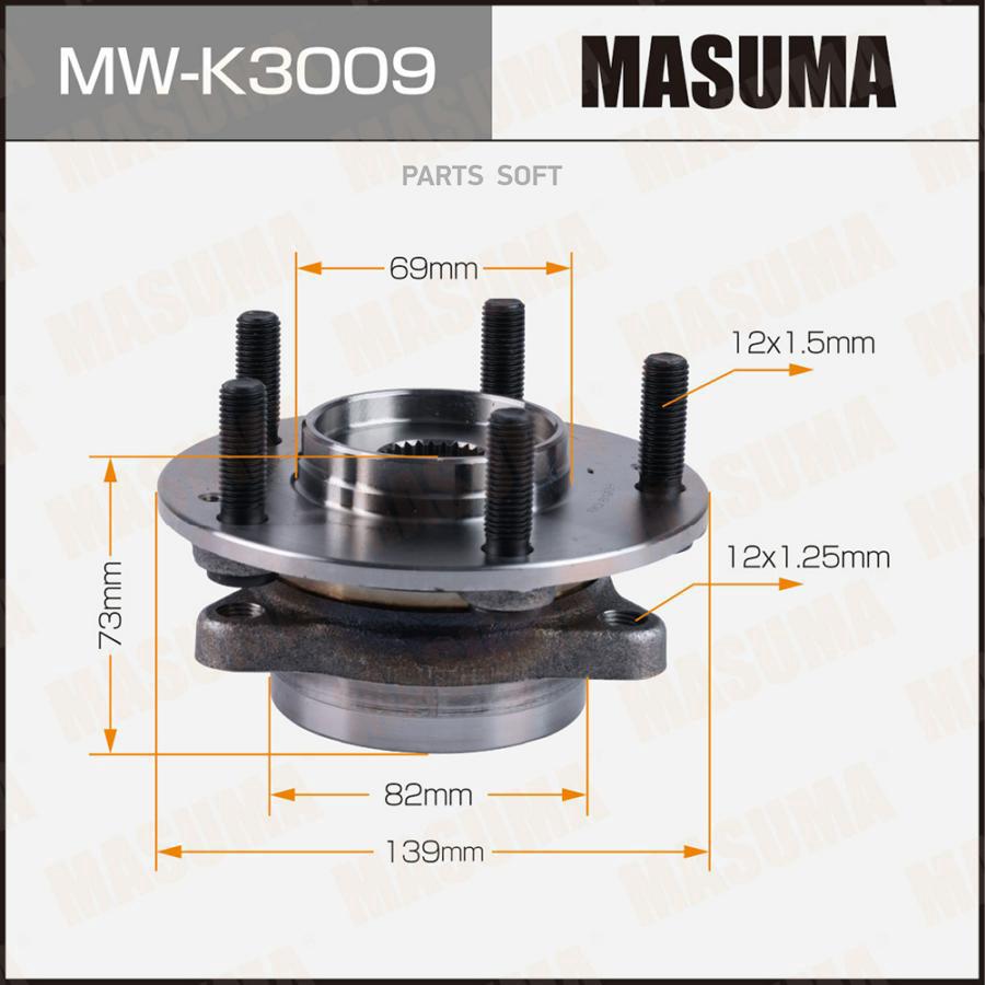 

Ступичный узел masuma front hyundai elantra vi 16-20 (with abs)
