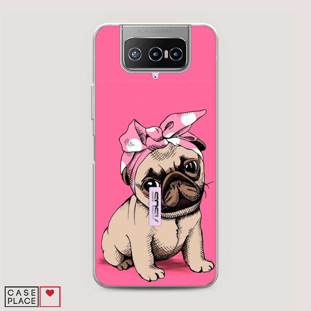 фото Чехол awog "dog pin-up" для asus zenfone 7 zs670ks