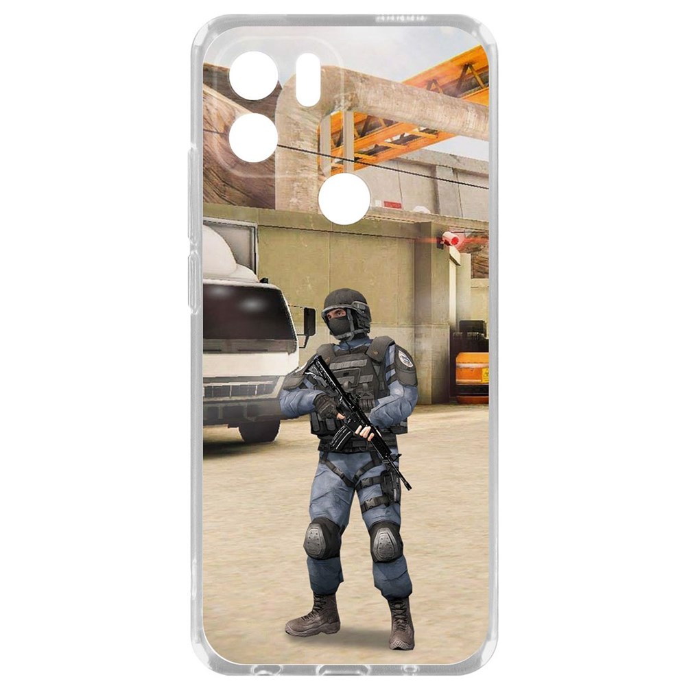 

Чехол-накладка Krutoff Clear Case Cтандофф 2 (Standoff 2) - GIGN для Xiaomi Poco C51, Прозрачный