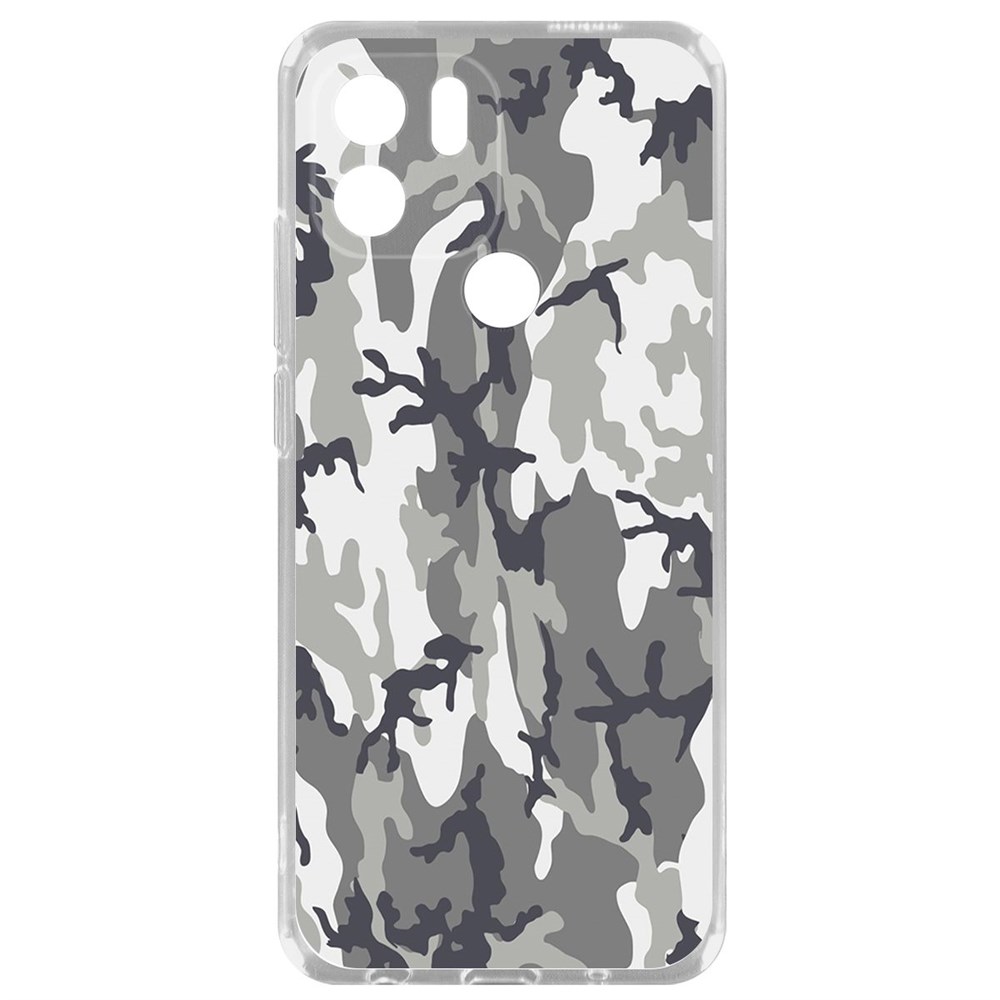 

Чехол-накладка Krutoff Clear Case Камуфляж серый для Poco C51, Прозрачный