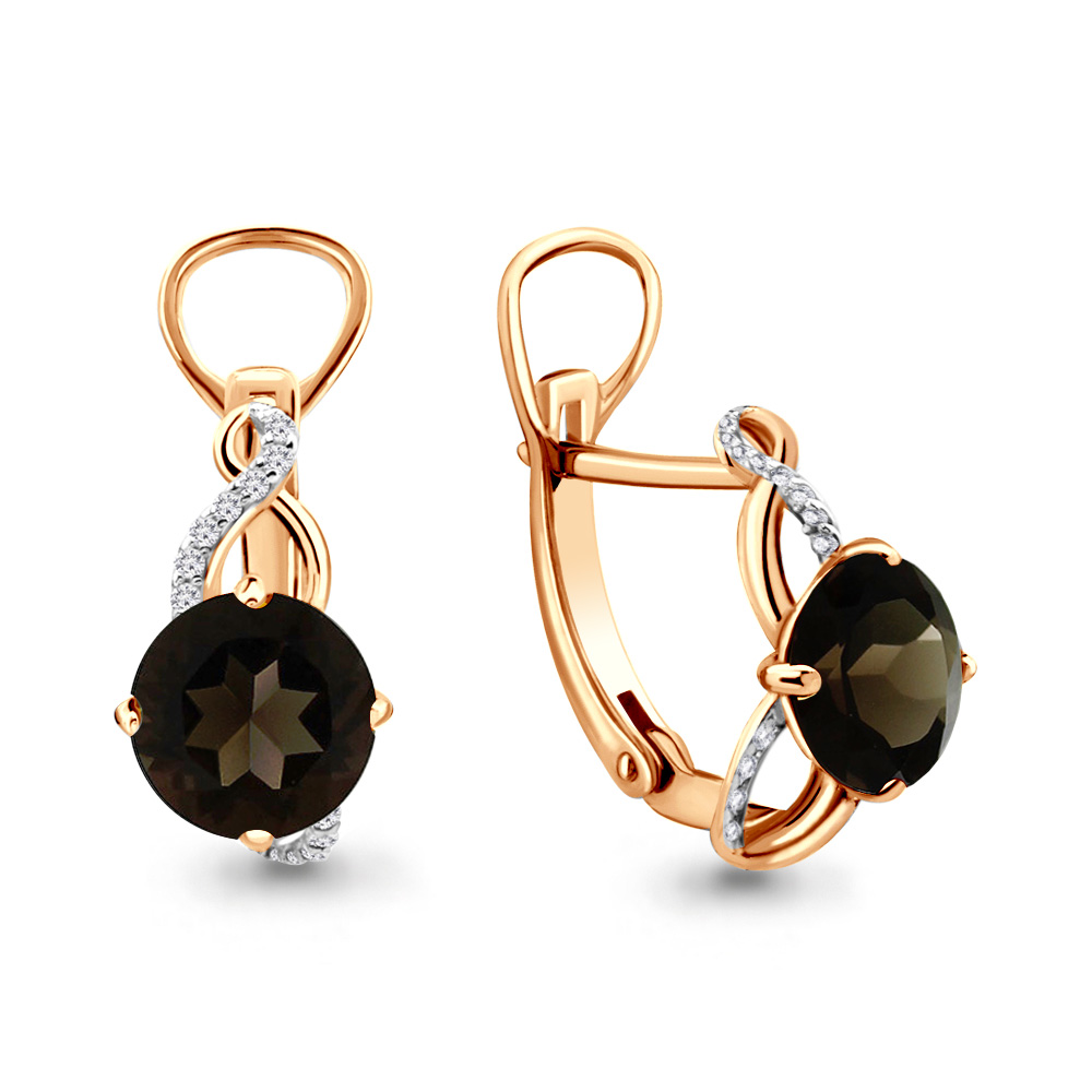 

Серьги из серебра с кварцем Aquamarine 4441801А_925_з, 4441801А_925_з