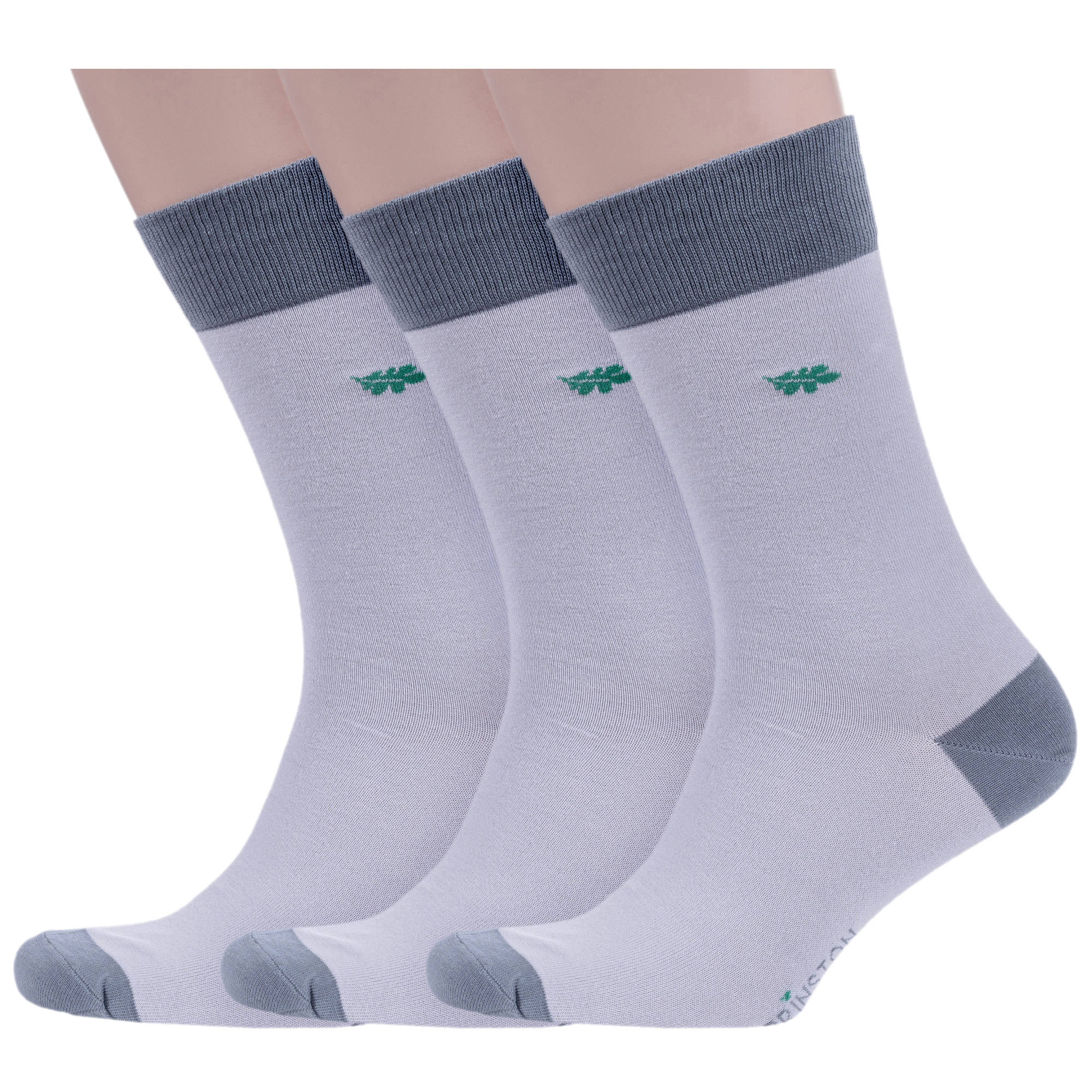 

Комплект носков мужских Grinston socks 3-15D23 серых 29, 3-15D23