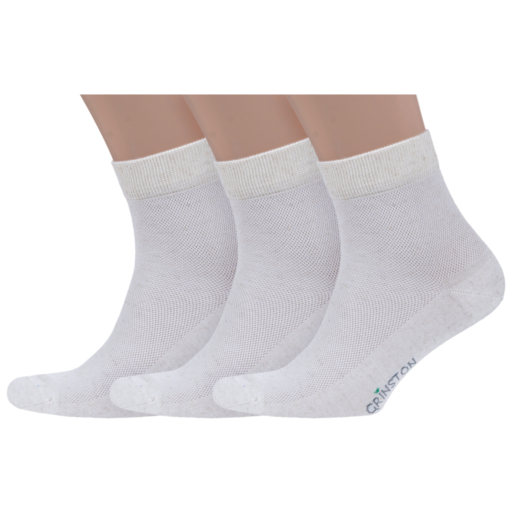 

Комплект носков мужских Grinston socks 3-15D32 бежевых 27, 3-15D32