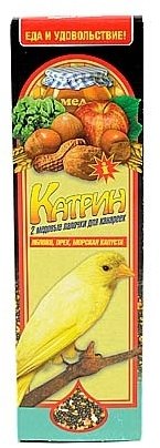 Лакомство для канареек Катрин, яблоко, орех, морская капуста, 2 шт