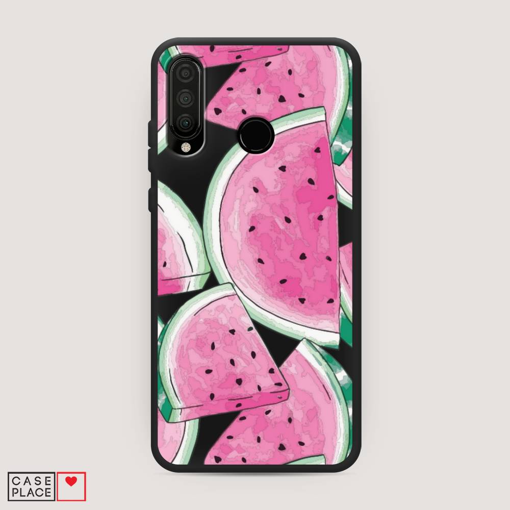 

Чехол Awog на Huawei P30 Lite "Акварельные арбузы", Зеленый;белый;розовый, 67952-1