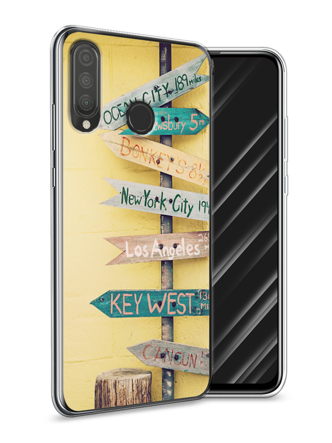 

Чехол Awog на Huawei P30 Lite "Нулевой километр", Желтый, 67950-4
