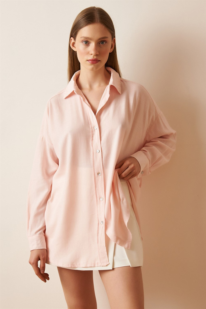 Рубашка женская NEVER MORE 4167 розовая S (товары доставляются из-за рубежа)