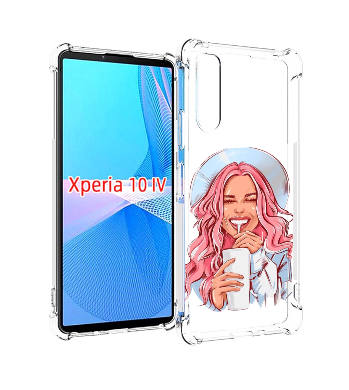 

Чехол MyPads веселая-девушка-модель женский для Sony Xperia 10 IV (10-4), Прозрачный, Tocco