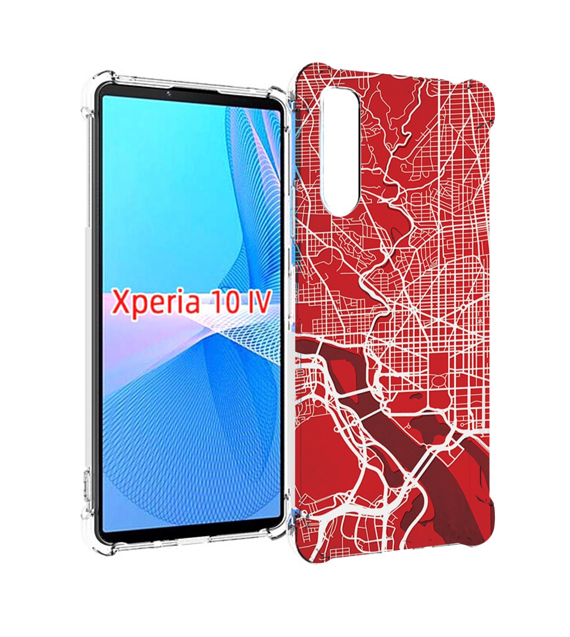 

Чехол MyPads векторная-карта для Sony Xperia 10 IV (10-4), Прозрачный, Tocco