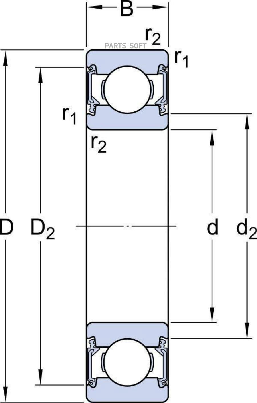

6012-2RS1, ПОДШИПНИК