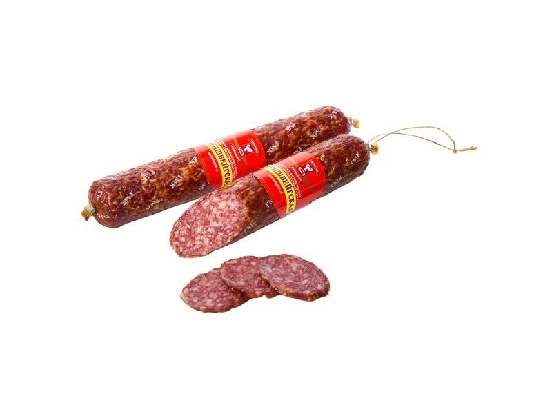 

Колбаса сырокопченая Губкинский Мясокомбинат Брауншвейгская мини +-400 г