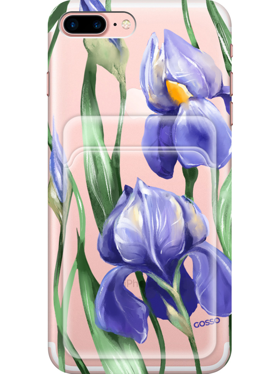 

Силиконовый чехол на Apple iPhone 8 Plus / 7 Plus с рисунком "Amazing Irises" прозрачный, Прозрачный;белый;синий, 20012026