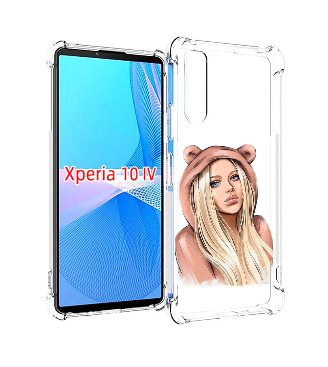 

Чехол MyPads блондинка-в-капюшоне женский для Sony Xperia 10 IV (10-4), Прозрачный, Tocco