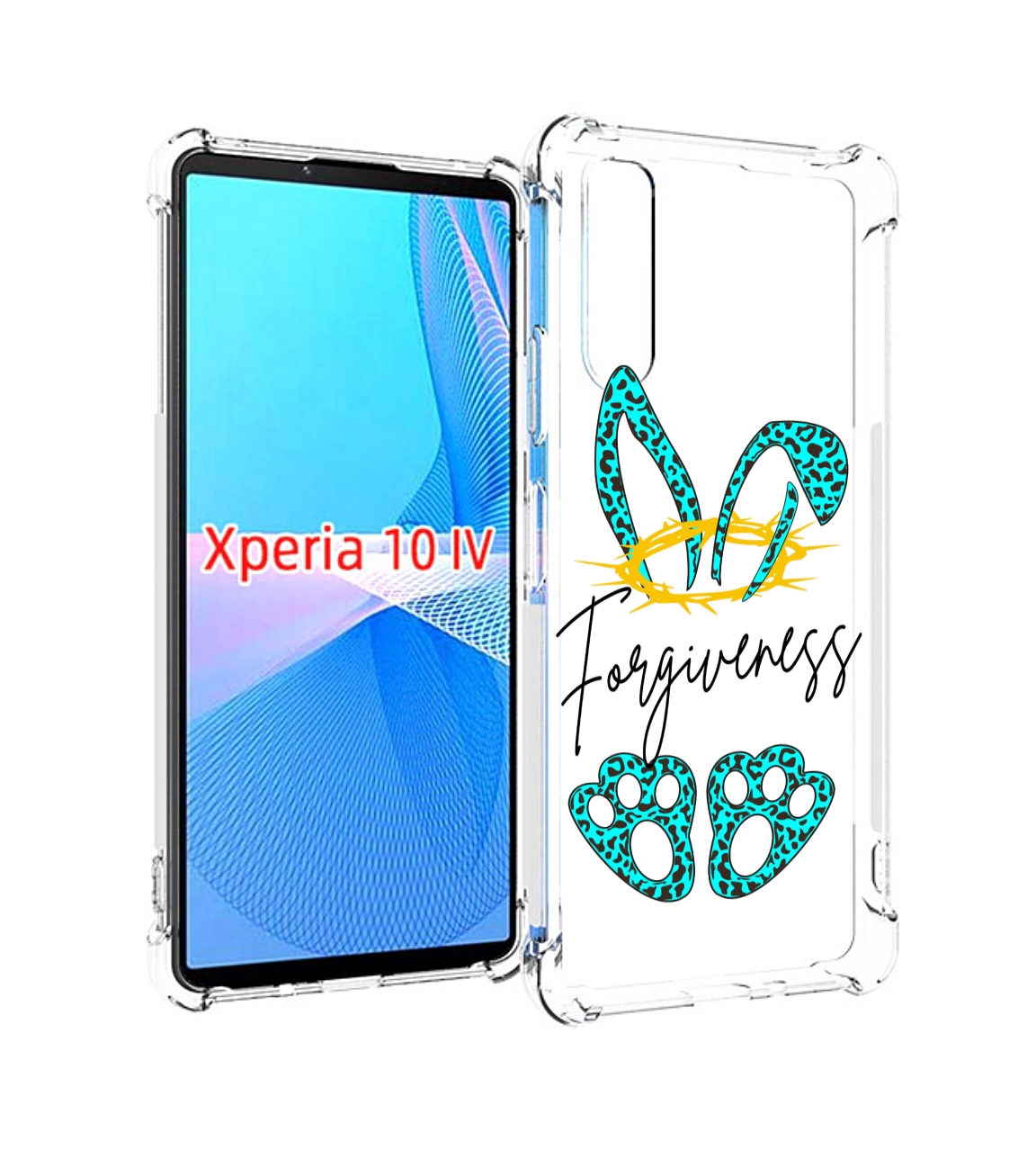 

Чехол MyPads бирюзовое лапки и ушки женский для Sony Xperia 10 IV (10-4), Прозрачный, Tocco