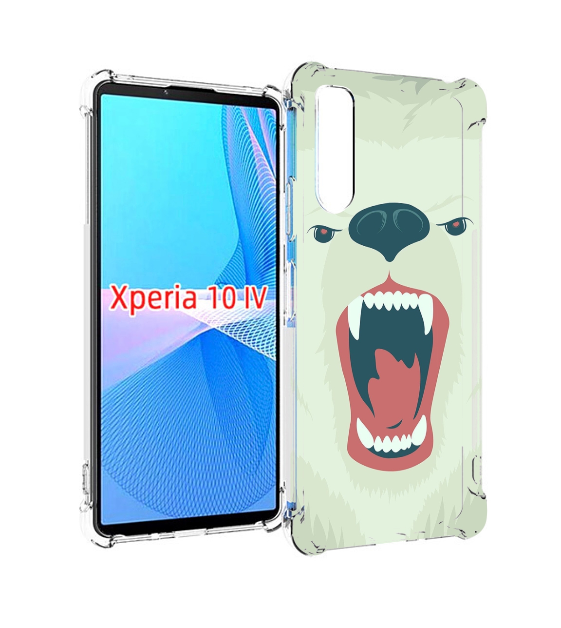 

Чехол MyPads белый-медведь для Sony Xperia 10 IV (10-4), Прозрачный, Tocco