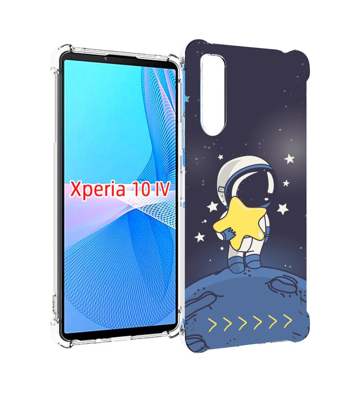 

Чехол MyPads астронавт с звездочкой для Sony Xperia 10 IV (10-4), Прозрачный, Tocco