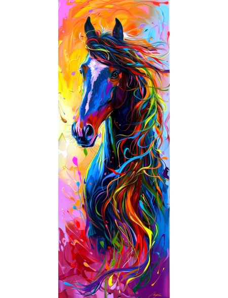 

Алмазная мозаика на подрамнике Лошадь, 100x35 см, 50 цветов, 86918, ПНА-066