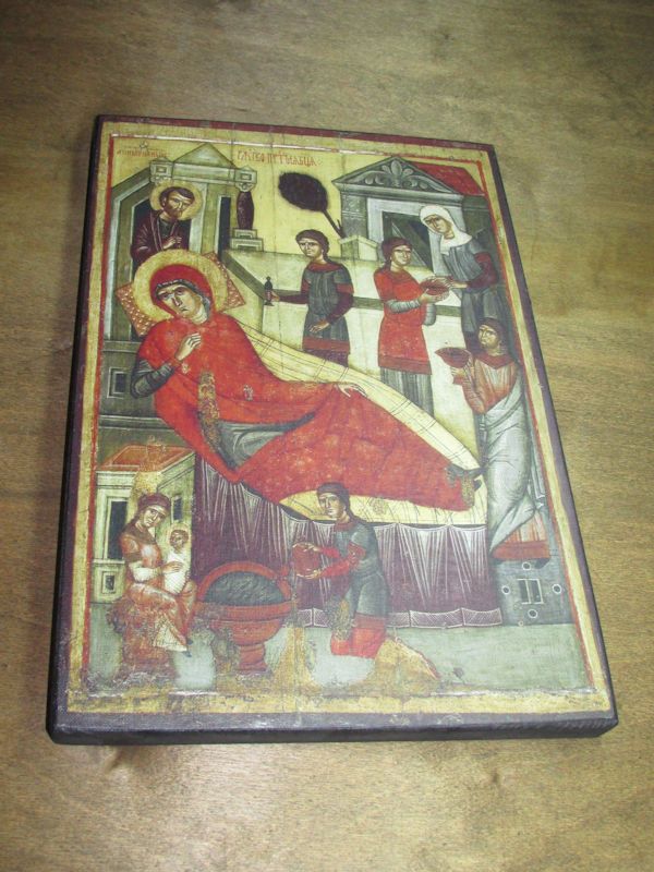 

Икона Рождество Богородицы, под старину, 15х22 см