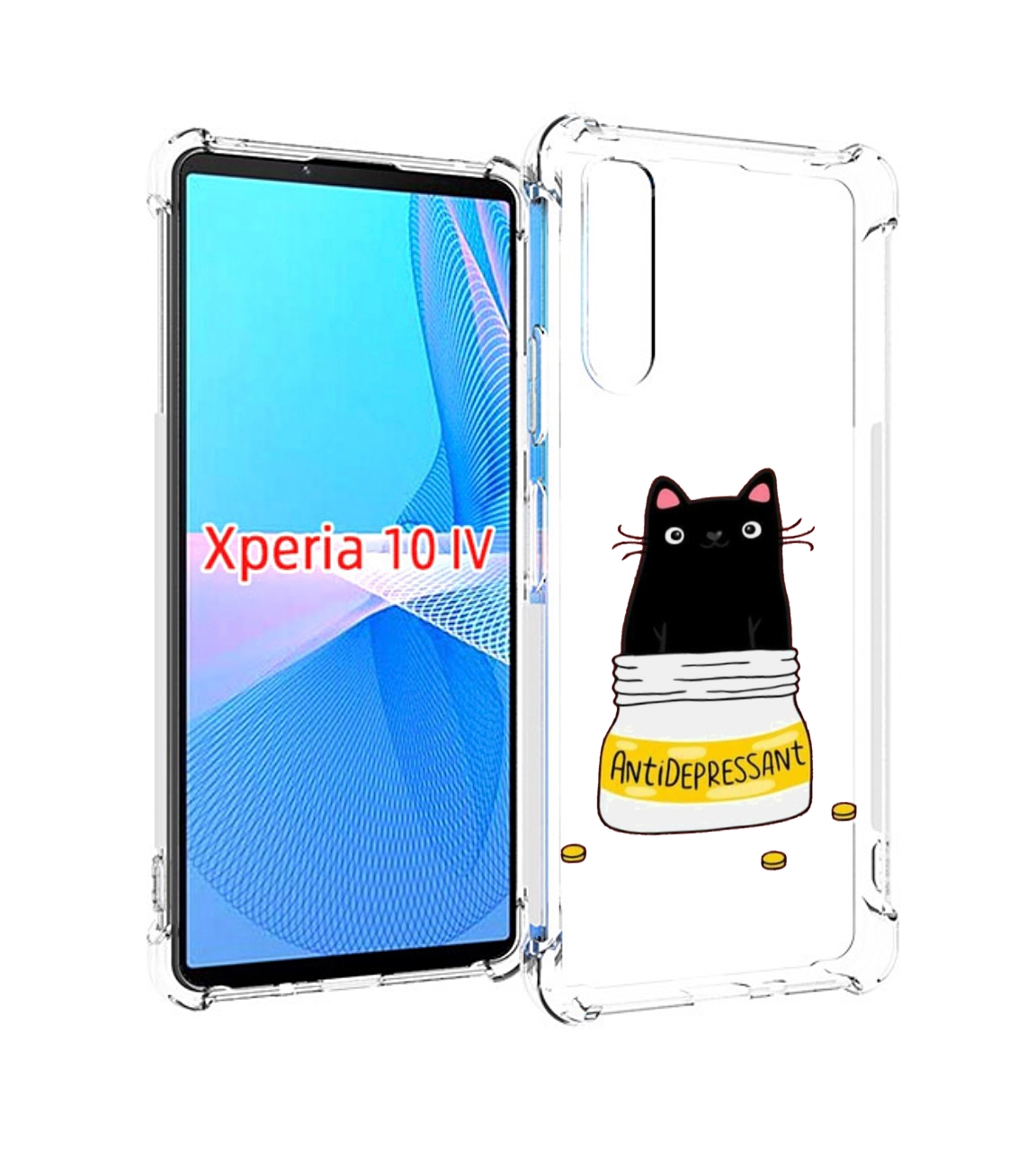 

Чехол MyPads антидепрессант для Sony Xperia 10 IV (10-4), Прозрачный, Tocco