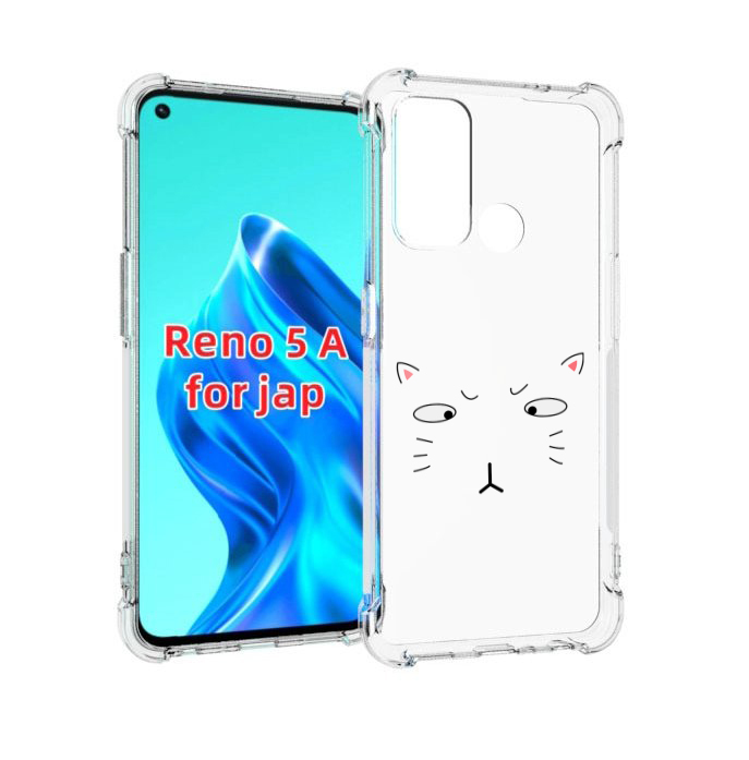 

Чехол MyPads кот-части-лица для Oppo Reno 5A, Прозрачный, Tocco