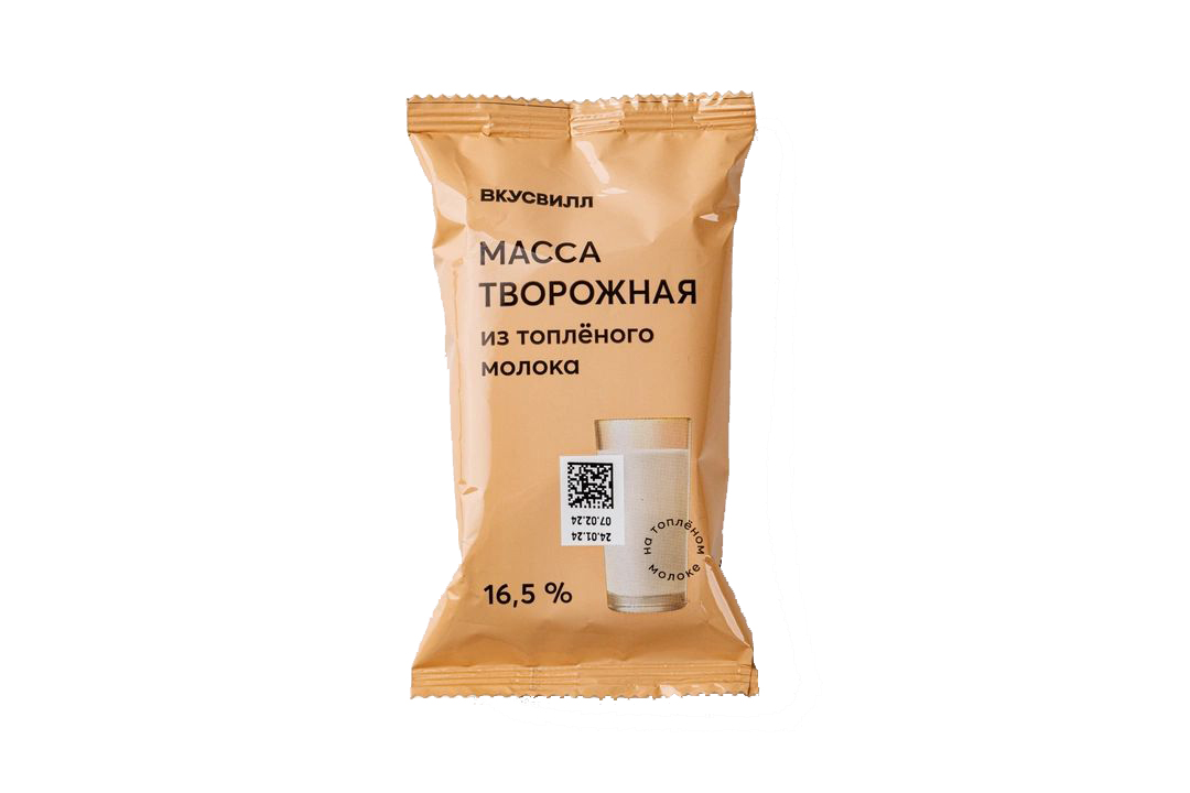 

Творожная масса ВкусВилл из топленого молока БЗМЖ 16,5% 100 г