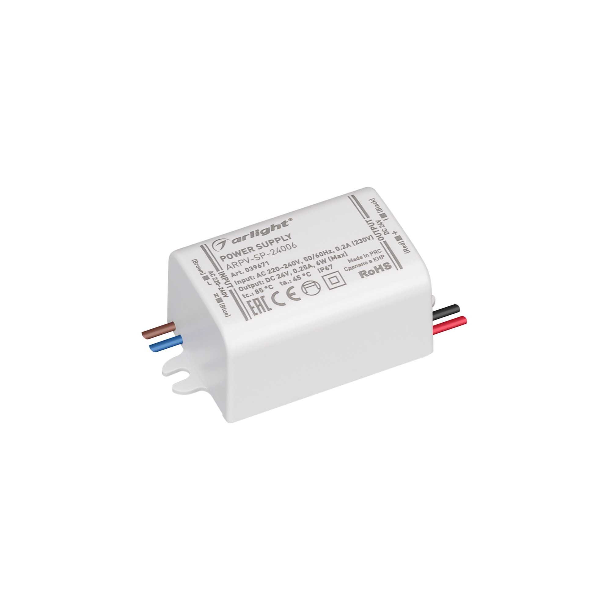 

Блок питания Arlight ARPV-SP-24006 (24V, 0.25A, 6W), 039671, Белый, 039671