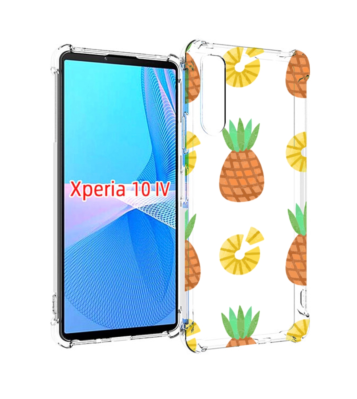 

Чехол MyPads ананасики для Sony Xperia 10 IV (10-4), Прозрачный, Tocco