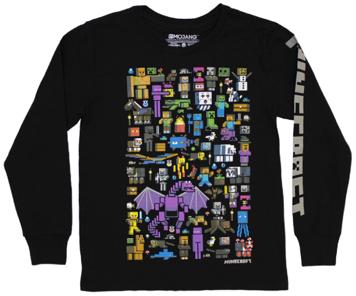 

Свитшот детский Minecraft Mobs TM11451 черный р.38, Mobs