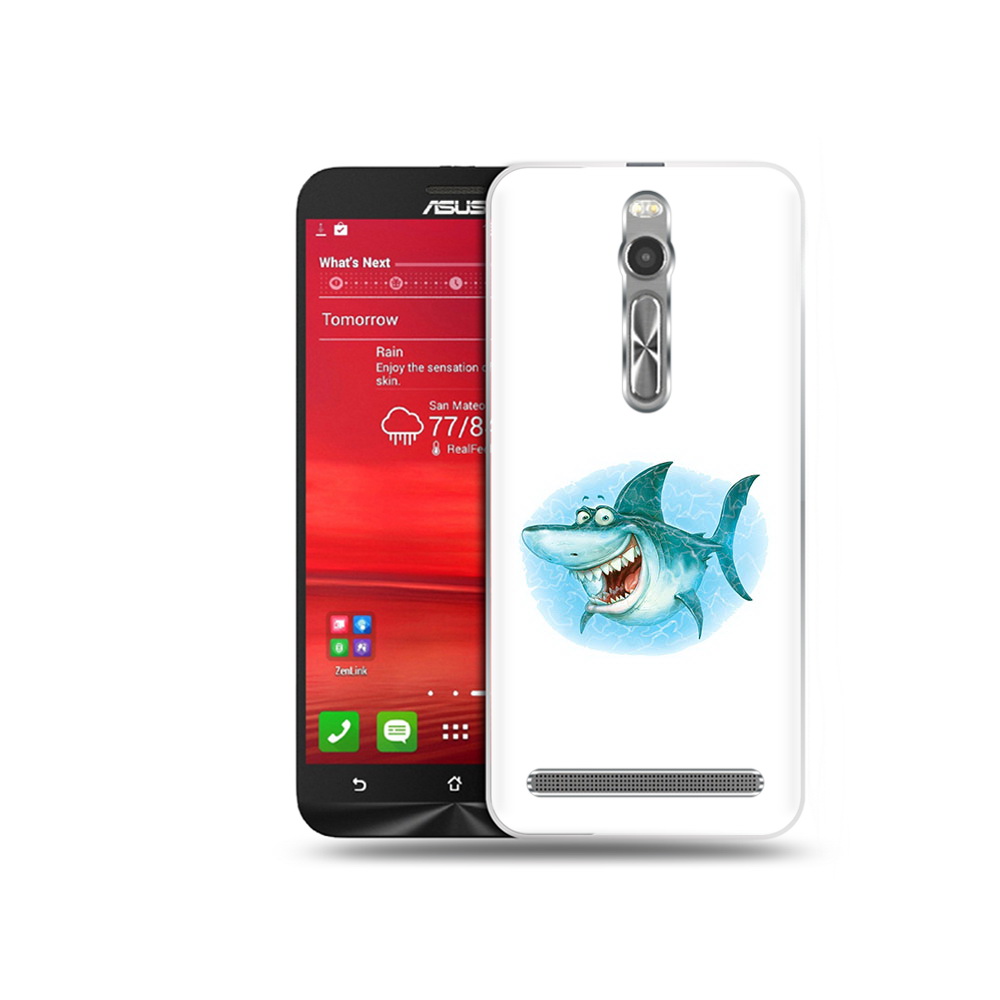

Чехол MyPads Tocco для Asus Zenfone 2 (ZE550ML) веселая акула (PT11329.657.261), Прозрачный, Tocco