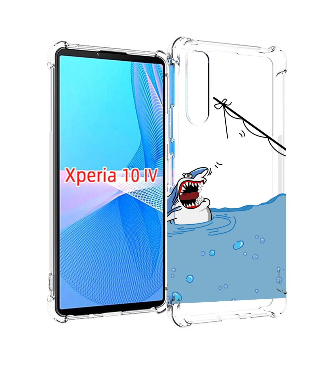 

Чехол MyPads акула-рисунок для Sony Xperia 10 IV (10-4), Прозрачный, Tocco