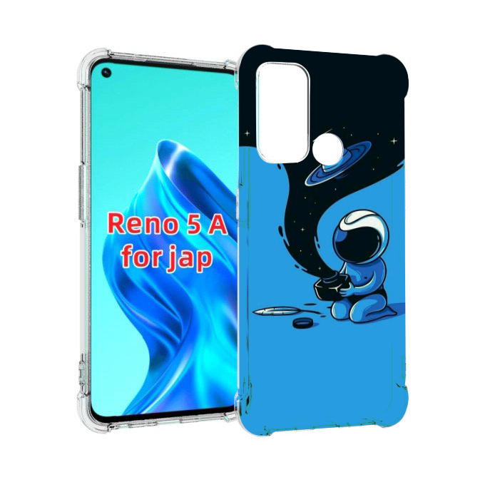 

Чехол MyPads космос из черной краски для Oppo Reno 5A, Прозрачный, Tocco