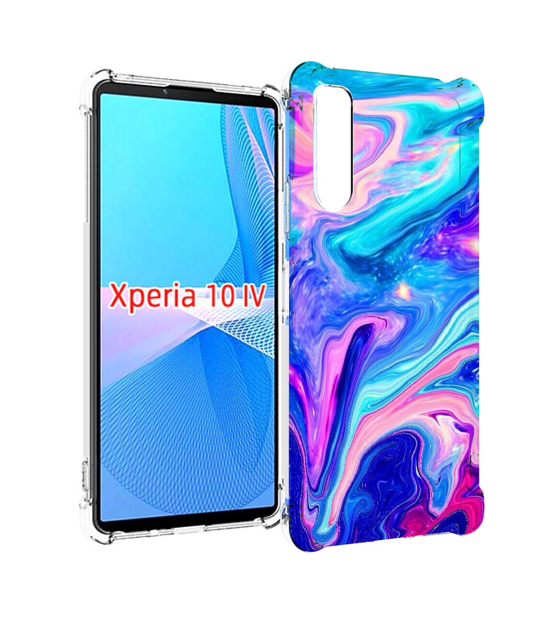 

Чехол MyPads акварельные-краски для Sony Xperia 10 IV (10-4), Прозрачный, Tocco