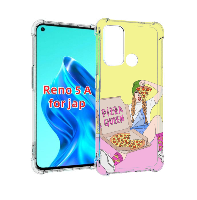 

Чехол MyPads королева-пиццы женский для Oppo Reno 5A, Прозрачный, Tocco