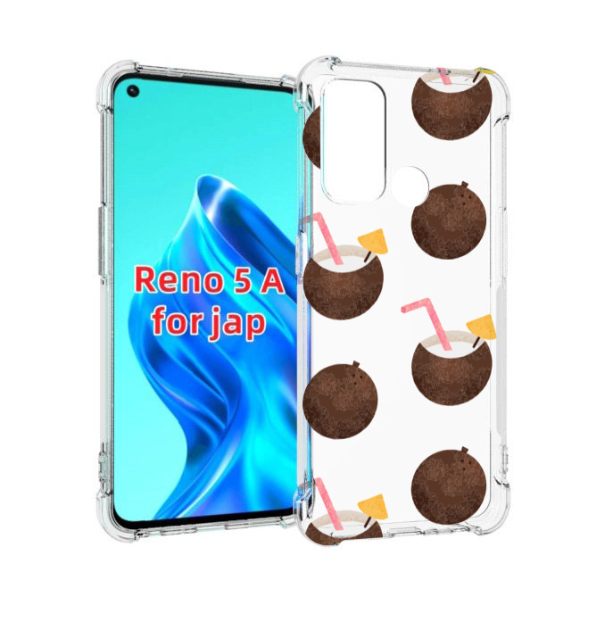 

Чехол MyPads кокосики для Oppo Reno 5A, Прозрачный, Tocco